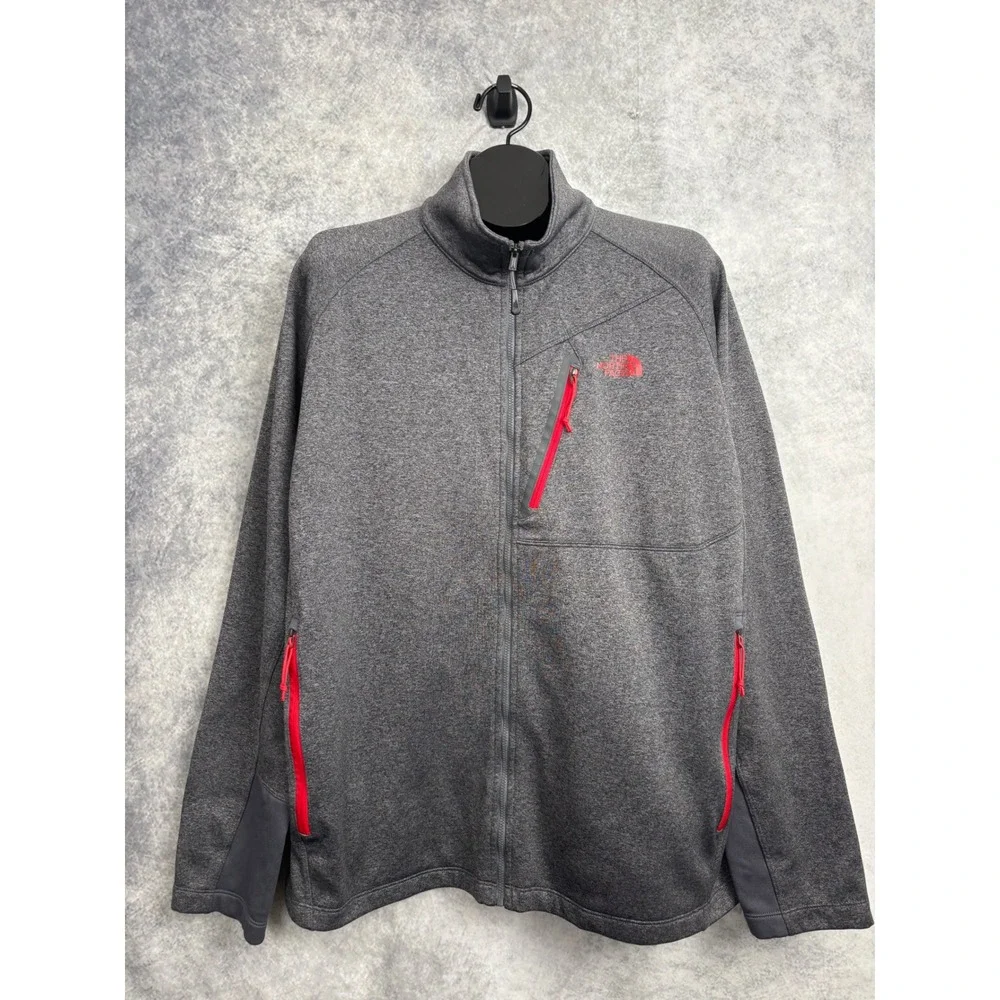 The North Face Men's Gray Red Canyonlands Full Zip Jacket Size XL